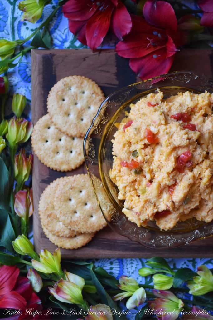 Sweet Gherkin Pimento Cheese Spread - Looking for an easy-to-make appetizer to bring along to your next party, game, or get-together? Why not try making pimento cheese spread? This quick cheesy snack uses sweet gherkin pickles for added sweetness and texture. Once you start eating it, you won't want to stop.