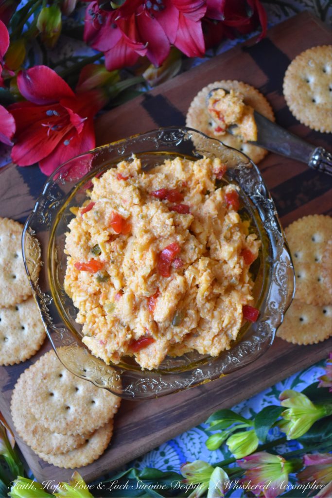 Sweet Gherkin Pimento Cheese Spread - Looking for an easy-to-make appetizer to bring along to your next party, game, or get-together? Why not try making pimento cheese spread? This quick cheesy snack uses sweet gherkin pickles for added sweetness and texture. Once you start eating it, you won't want to stop.