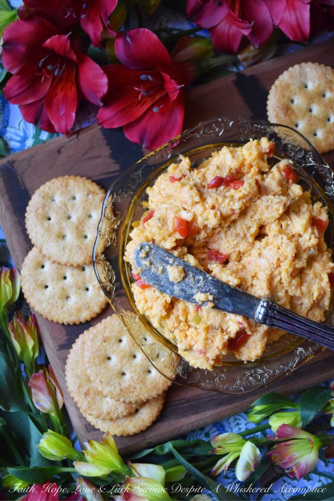 Sweet Gherkin Pimento Cheese Spread - Looking for an easy-to-make appetizer to bring along to your next party, game, or get-together? Why not try making pimento cheese spread? This quick cheesy snack uses sweet gherkin pickles for added sweetness and texture. Once you start eating it, you won't want to stop.