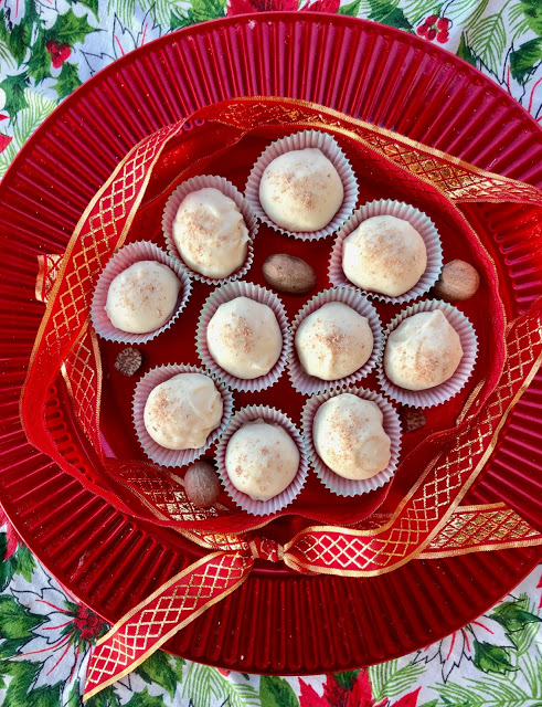 Eggnog Truffles - Savory Moments - Welcome to Friday! Friday! Friday! Favorites! Each Friday we'll be sharing our favorite recipes of the week from other fabulous food bloggers, so make sure to visit and see what tasty over-the-top dishes we're most excited about.