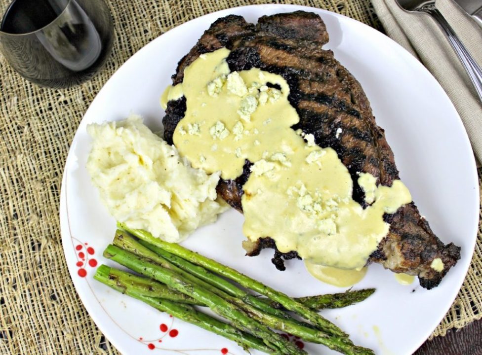 Grilled Ribeye with Garlic Blue Cheese Mustard Sauce - Cheese Curn In Paradise - Welcome to Friday! Friday! Friday! Favorites! Each Friday we'll be sharing our favorite recipes of the week from other fabulous food bloggers, so make sure to visit and see what tasty over-the-top dishes we're most excited about.