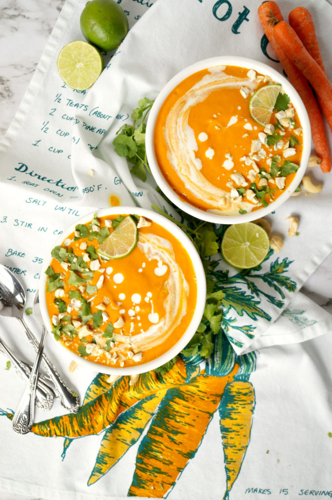 Veggie Thai Roasted Carrot Soup - The Baking Fairy - Welcome to Friday! Friday! Friday! Favorites! Each Friday we'll be sharing our favorite recipes of the week from other fabulous food bloggers, so make sure to visit and see what tasty over-the-top dishes we're most excited about.