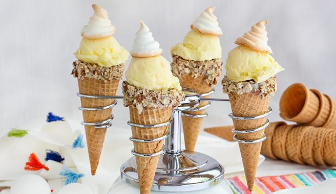 World's Fair Lemon Meringue Ice Cream Cones - Eggland's Best