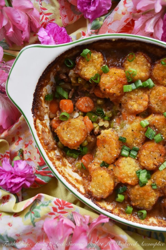 Creamy Cheeseburger & Veggie Hot Dish - This hamburger hot dish casserole is one that will easily steal your heart away with its rich creamy sauce and tater tot topping. Add in lots of veggies, grated cheddar cheese, and a generous amount of stout, and you'll see just why this cheeseburger hot dish is so hard to resist. You definitely won't want to wait till St. Patrick's Day to try this recipe out.