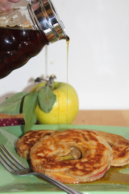 Apple Ring Pancakes - Savory Moments - This month, we're sharing a few of our family favorite recipes. We hope you enjoy a few of our breakfast, side, soup, dessert, and main dish recipes just as much we do and that perhaps they might become your family's favorite recipes as well.