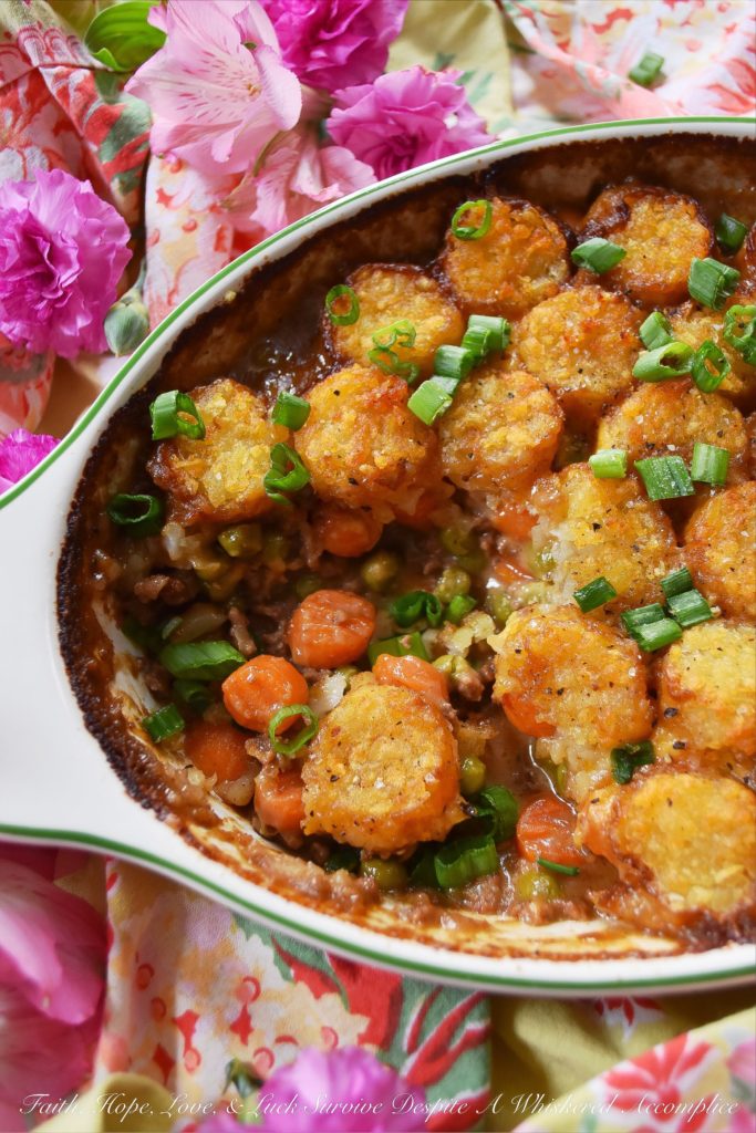 Creamy Cheeseburger & Veggie Hot Dish - This hamburger hot dish casserole is one that will easily steal your heart away with its rich creamy sauce and tater tot topping. Add in lots of veggies, grated cheddar cheese, and a generous amount of stout, and you'll see just why this cheeseburger hot dish is so hard to resist. You definitely won't want to wait till St. Patrick's Day to try this recipe out.