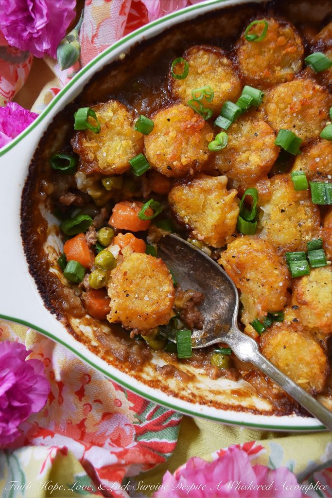 Creamy Cheeseburger & Veggie Hot Dish - This hamburger hot dish casserole is one that will easily steal your heart away with its rich creamy sauce and tater tot topping. Add in lots of veggies, grated cheddar cheese, and a generous amount of stout, and you'll see just why this cheeseburger hot dish is so hard to resist. You definitely won't want to wait till St. Patrick's Day to try this recipe out.