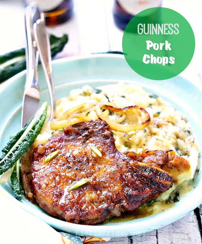 Guiness Pork Chops with Onion Brown Gravy - Fiesta Friday - Welcome to Friday! Friday! Friday! Favorites! Each Friday we'll be sharing our favorite recipes of the week from other fabulous food bloggers, so make sure to visit and see what tasty over-the-top dishes we're most excited about.