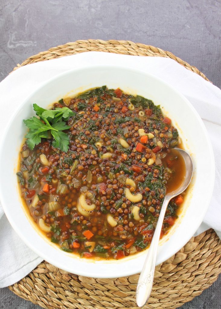 Spinach and Lentil Soup - Palatable Pastime - Welcome to Friday! Friday! Friday! Favorites! Each Friday we'll be sharing our favorite recipes of the week from other fabulous food bloggers, so make sure to visit and see what tasty over-the-top dishes we're most excited about.