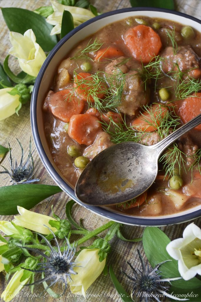 One-Pot Fennel & Stout Beef Meatball Stew - Fennel and stout are the key ingredients which make this meatball and vegetable-loaded stew such a delicious success. And, not only is this beef stew absolutely packed with flavor, thanks to the one-pot recipe, kitchen clean up is an absolute breeze.