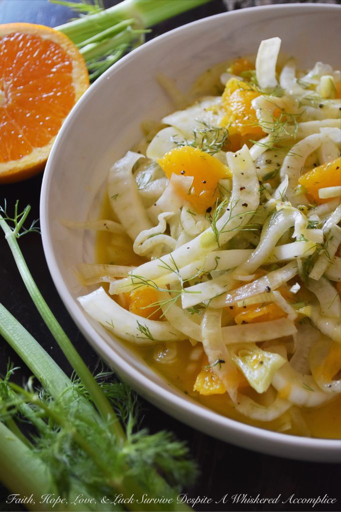 Crunchy Fennel & Fresh Orange Salad - This fresh orange and fennel salad is a healthy way to enjoy the crunchy texture of fennel and make you absolutely fall in love with this vegetable's flavor if you haven't already. Served at room temperature, this unique and simple salad is crunchy, slightly sweet, and extremely flavorful.