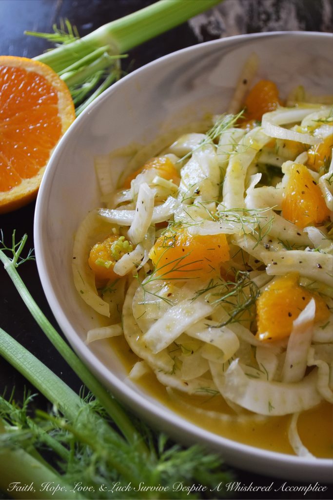 Crunchy Fennel & Fresh Orange Salad - This fresh orange and fennel salad is a healthy way to enjoy the crunchy texture of fennel and make you absolutely fall in love with this vegetable's flavor if you haven't already. Served at room temperature, this unique and simple salad is crunchy, slightly sweet, and extremely flavorful.