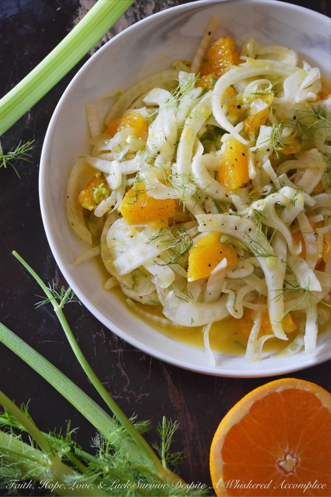 Crunchy Fennel & Fresh Orange Salad - This fresh orange and fennel salad is a healthy way to enjoy the crunchy texture of fennel and make you absolutely fall in love with this vegetable's flavor if you haven't already. Served at room temperature, this unique and simple salad is crunchy, slightly sweet, and extremely flavorful.