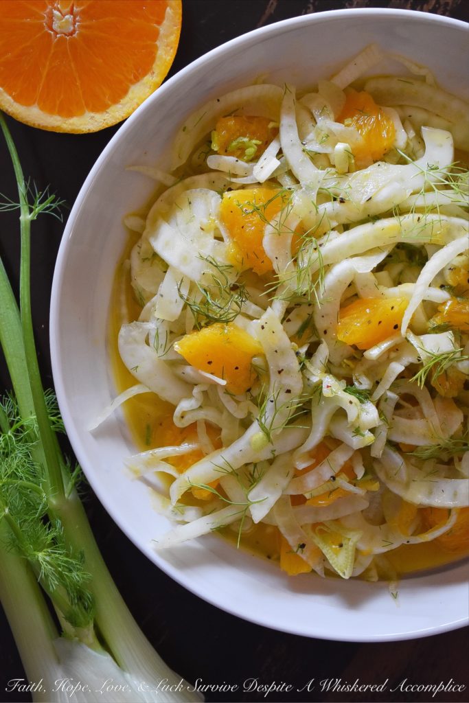 Crunchy Fennel & Fresh Orange Salad - This fresh orange and fennel salad is a healthy way to enjoy the crunchy texture of fennel and make you absolutely fall in love with this vegetable's flavor if you haven't already. Served at room temperature, this unique and simple salad is crunchy, slightly sweet, and extremely flavorful.