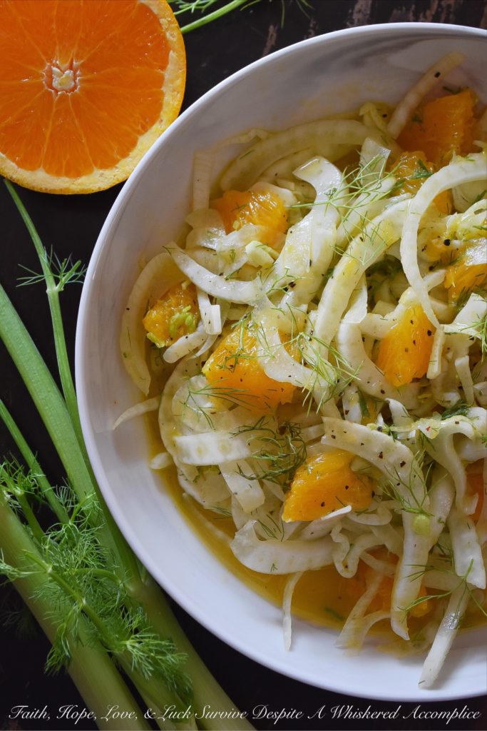 Crunchy Fennel & Fresh Orange Salad - This fresh orange and fennel salad is a healthy way to enjoy the crunchy texture of fennel and make you absolutely fall in love with this vegetable's flavor if you haven't already. Served at room temperature, this unique and simple salad is crunchy, slightly sweet, and extremely flavorful.