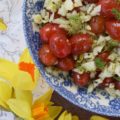 Fennel & Tomato Italian Vinaigrette Salad - Looking for a flavorful, easy-to-make side salad, that you can get on the table for dinner with very little effort involved? Well then, this fennel and tomato salad is it. Homemade Italian vinaigrette not only gives this salad a lovely tang and spice, but it also pairs well with the fresh crunchy fennel and juicy cherry tomatoes.