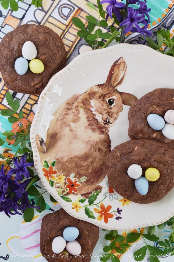 Quick Easter Brownie Mix Cookies - With all of the fuss that goes into making Easter dinner, it's nice to have a quick and easy dessert that won't take hours to make. These festive spring cookies are made using a boxed fudge brownie mix and Cadbury Mini Eggs. In my world, any dessert recipe that requires only dirtying one bowl and one baking sheet is one that I can instantly fall in love with, holiday or no holiday.