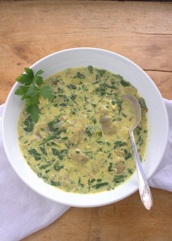 Creamy Spinach and Artichoke Soup - Palatabe Pastime - Welcome to Friday! Friday! Friday! Favorites! Each Friday we'll be sharing our favorite recipes of the week from other fabulous food bloggers, so make sure to visit and see what tasty over-the-top dishes we're most excited about.