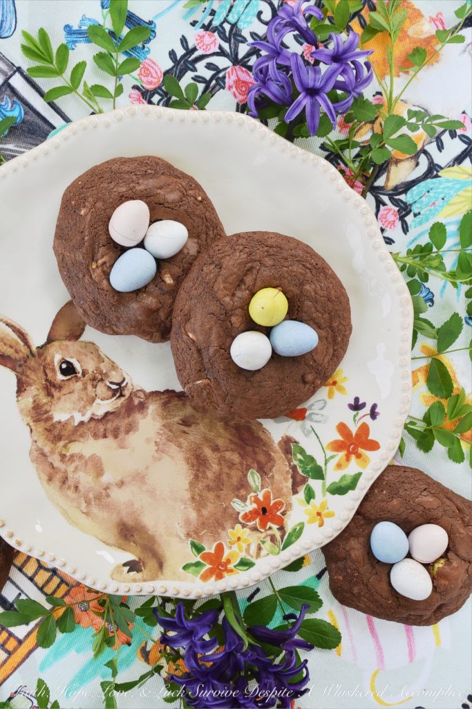 Quick Easter Brownie Mix Cookies - With all of the fuss that goes into making Easter dinner, it's nice to have a quick and easy dessert that won't take hours to make. These festive spring cookies are made using a boxed fudge brownie mix and Cadbury Mini Eggs. In my world, any dessert recipe that requires only dirtying one bowl and one baking sheet is one that I can instantly fall in love with, holiday or no holiday.