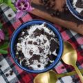 Chocolate Chip Ice Cream with Crushed Oreos - Choosing one flavor of ice cream is often difficult, but with this delicious ice cream, it doesn't have to be. This frozen dessert is basically two ice creams in one; chocolate chip and Oreo cookie. Who doesn't love it when chocolate chips and crushed Oreos are paired together? With this ice cream, no one's forced to choose a favorite.