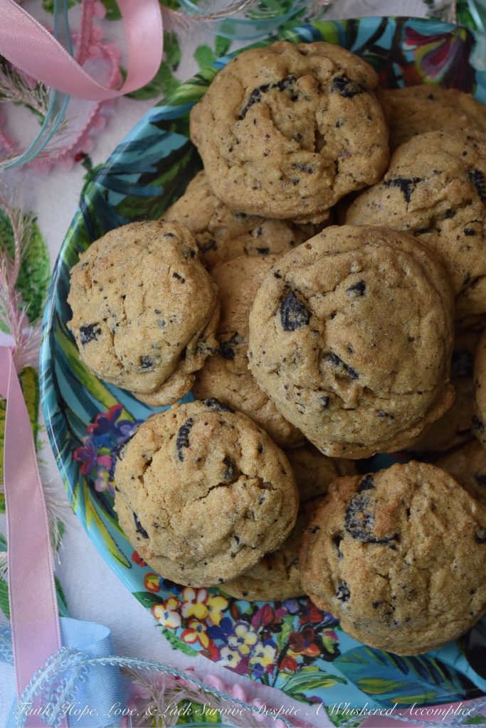 Peanut Butter Cookies with Crushed Oreos - Oreo cookies make everything better, even homemade peanut butter cookies. These cookies have just the right hint of peanut butter, oreo flavor, and sweetness. They take store-bought cookies to a whole other level.
