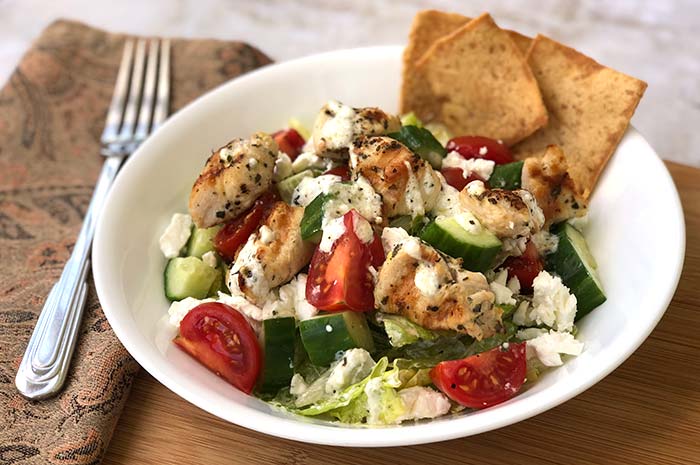 Chicken Souvlaki Salad - Diabetic Foodie - Welcome to Friday! Friday! Friday! Favorites! Each Friday we'll be sharing our favorite recipes of the week from other fabulous food bloggers, so make sure to visit and see what tasty over-the-top dishes we're most excited about.