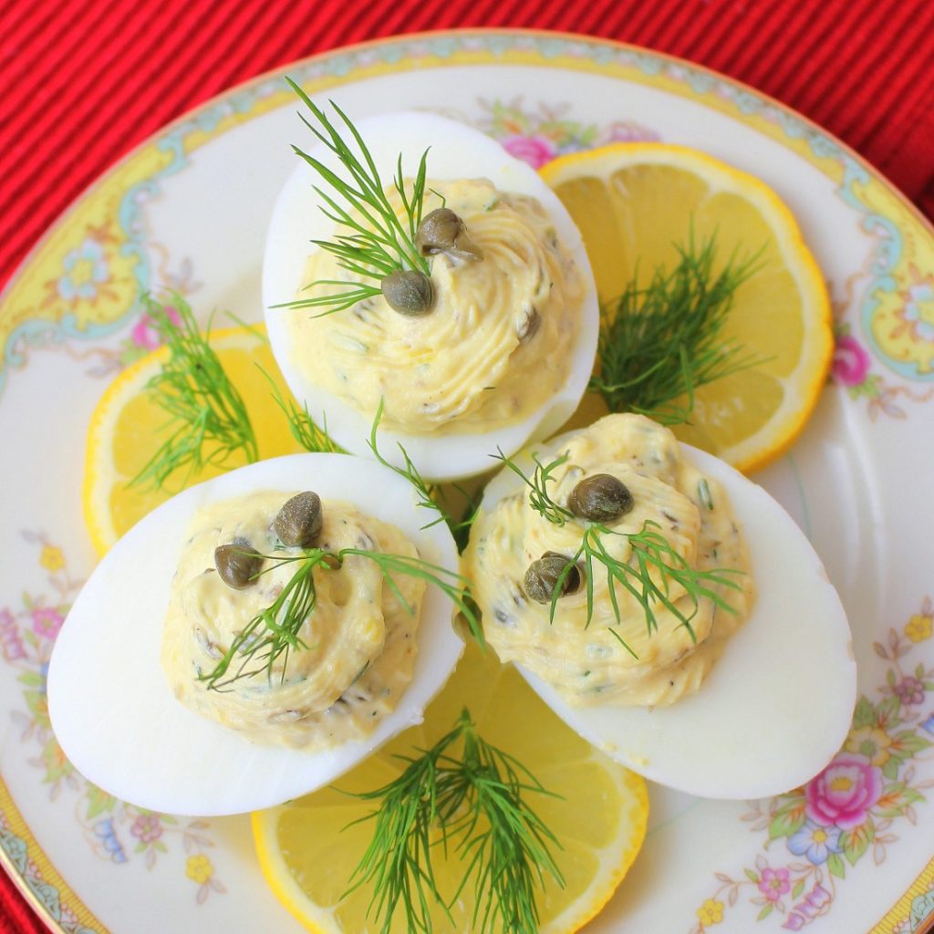 Deviled Egg wtih Capers and Dill - Palatable Pastime - Welcome to Friday! Friday! Friday! Favorites! Each Friday we'll be sharing our favorite recipes of the week from other fabulous food bloggers, so make sure to visit and see what tasty over-the-top dishes we're most excited about.