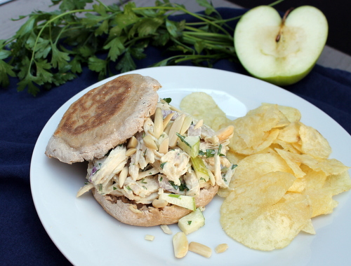 Apple Almond Chicken Salad - Books n' Cooks - July 2019 Recipe Round-Up - The Fourth of July is always an excellent day to fire up the grill and invite over some friends and family to observe the national holiday. This month we're sharing all of our favorite summer recipes to help you plan your picnic, cookout, or barbecue, including a few red, white, and blue patriotic ones, which are just perfect for celebrating July 4th.