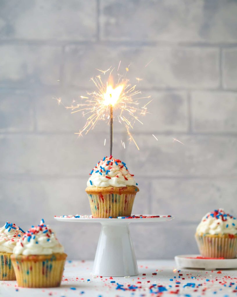 Firecracker Confetti Cupcakes - How Sweet Eats - Welcome to Friday! Friday! Friday! Favorites! Each Friday we'll be sharing our favorite recipes of the week from other fabulous food bloggers, so make sure to visit and see what tasty over-the-top dishes we're most excited about.