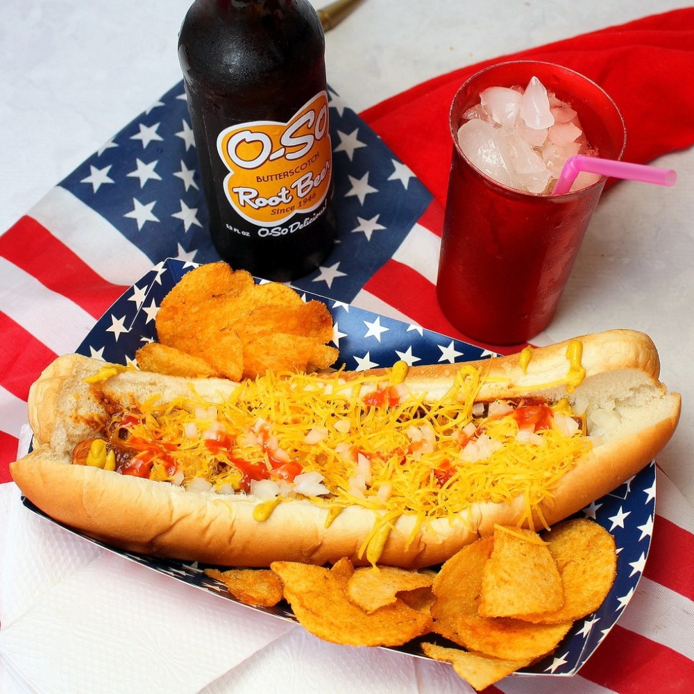 Footlong Coneys (Slow Cooker) - Palatable Pastime - July 2019 Recipe Round-Up - The Fourth of July is always an excellent day to fire up the grill and invite over some friends and family to observe the national holiday. This month we're sharing all of our favorite summer recipes to help you plan your picnic, cookout, or barbecue, including a few red, white, and blue patriotic ones, which are just perfect for celebrating July 4th.
