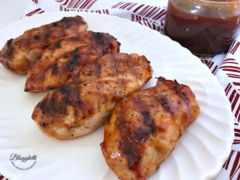 Grilled Chicken with Cherry Bourbon BBQ Sauce - Blogghetti - July 2019 Recipe Round-Up - The Fourth of July is always an excellent day to fire up the grill and invite over some friends and family to observe the national holiday. This month we're sharing all of our favorite summer recipes to help you plan your picnic, cookout, or barbecue, including a few red, white, and blue patriotic ones, which are just perfect for celebrating July 4th.
