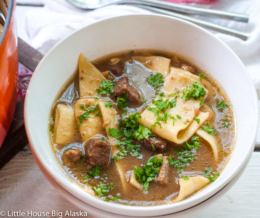Homemade Beef and Noodles - Little House Big Alaska - Welcome to Friday! Friday! Friday! Favorites! Each Friday we'll be sharing our favorite recipes of the week from other fabulous food bloggers, so make sure to visit and see what tasty over-the-top dishes we're most excited about.