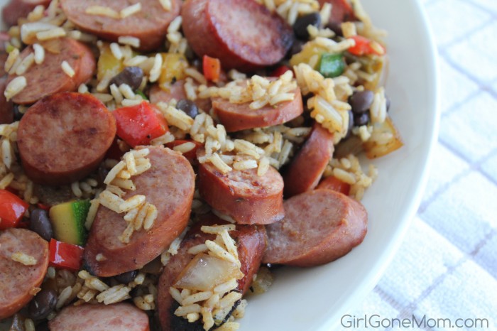 Turkey Kielbasa and Vegetable One-Dish - Girl Gone Mom - July 2019 Recipe Round-Up - The Fourth of July is always an excellent day to fire up the grill and invite over some friends and family to observe the national holiday. This month we're sharing all of our favorite summer recipes to help you plan your picnic, cookout, or barbecue, including a few red, white, and blue patriotic ones, which are just perfect for celebrating July 4th.
