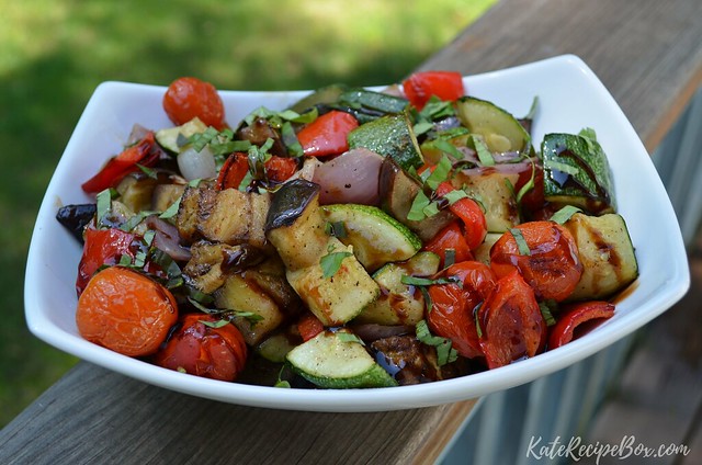 Balsamic Grilled Vegetables - Kate's Recipe Box - Summer will be over before you know it. So, while the weather is still hot, get out and enjoy it as much as you can. We're helping you by sharing all our favorite picnic and cookout recipes. Hopefully, they'll inspire you to spend time with friends in the sun and enjoy the warm summer weather while it lasts.