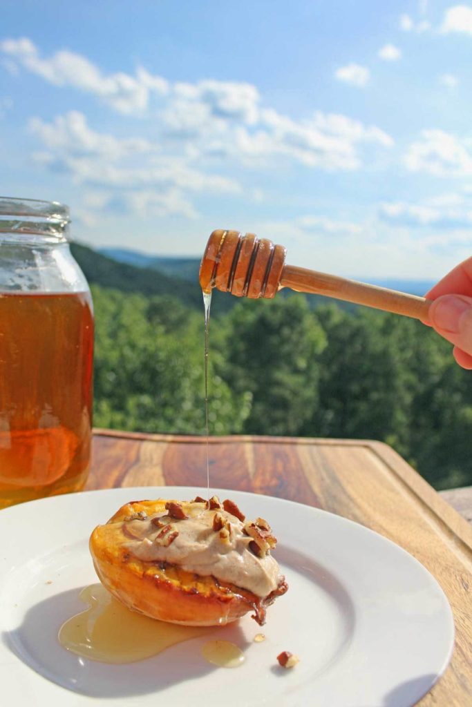 Grilled Peaches with Cinnamon Ricotta Creme - The Mountain Kitchen - Welcome to Friday! Friday! Friday! Favorites! Each Friday we'll be sharing our favorite recipes of the week from other fabulous food bloggers, so make sure to visit and see what tasty over-the-top dishes we're most excited about.