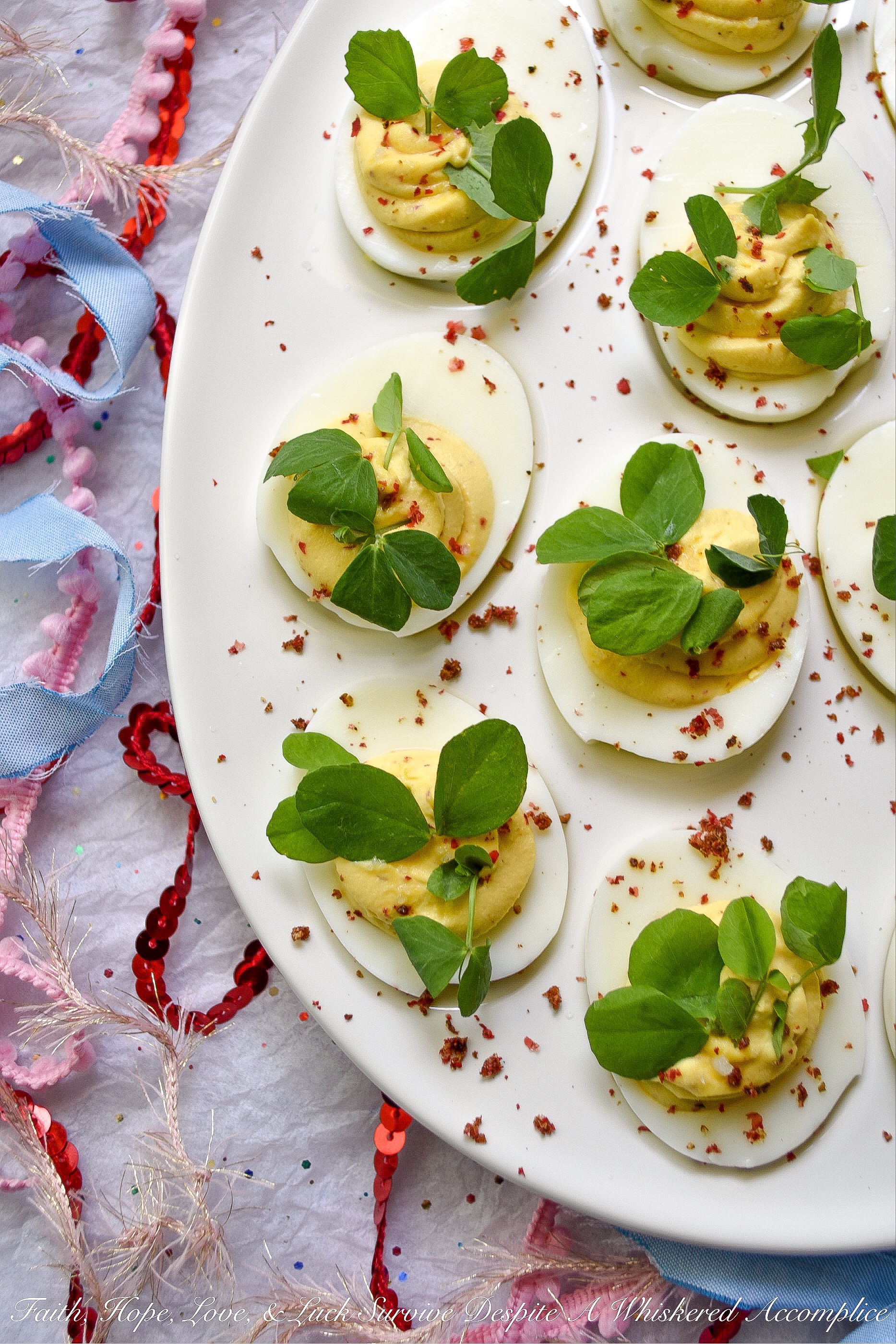 Deviled Eggs with Lemon & Pink Peppercorns