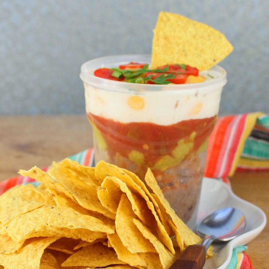 7-Layer Dip Cups - Palatable Pastime - September 2019 Recipe Round-Up - When September arrives and all of the kids go back to school, quick and easy breakfast and weeknight meals are always a brilliant idea. This month, we're sharing some of our favorite time-saving recipes to help you get breakfast and dinner on the table in the least amount of time possible.