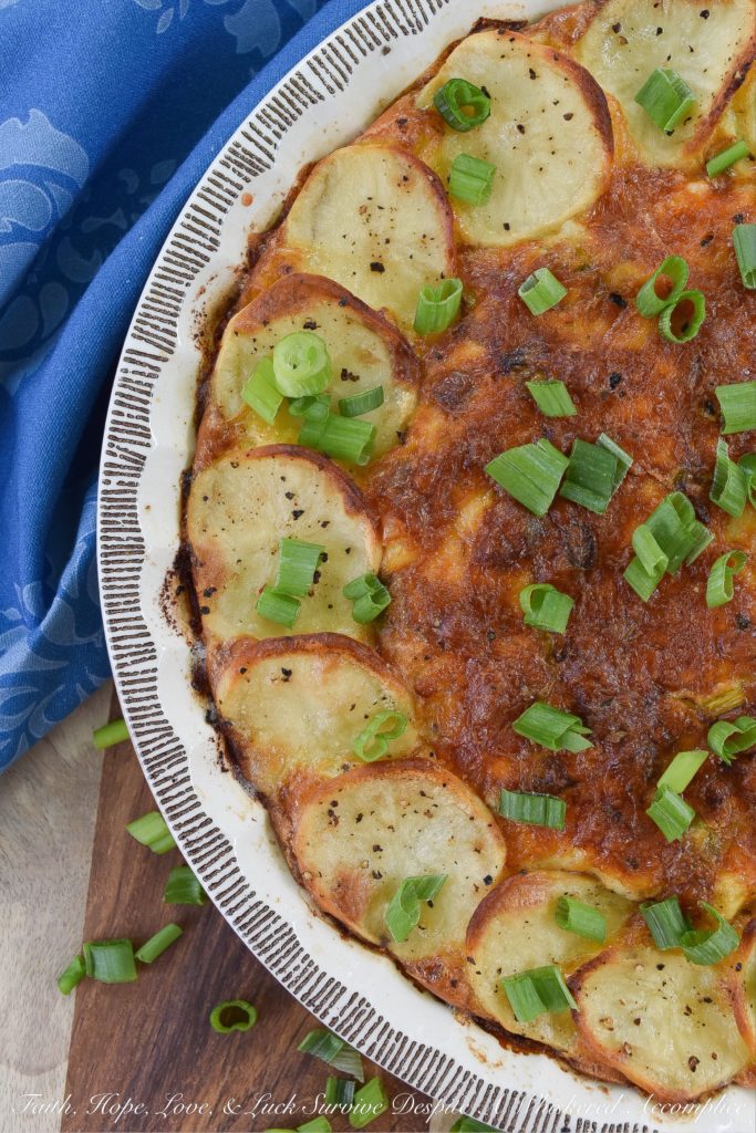 Pepper Jack Quiche with a Potato Crust - Not only is this quiche delicious, but it's also a very affordable meal to serve to a family of four or more. Its flavor comes from the slight spiciness of the pepper jack cheese, and the sliced potatoes, used for the crust, help create a meal that not only tastes great but is also very filling. And, if you're serving more than four people, you can easily serve it alongside your favorite green vegetable or salad to spread the quiche out even further.