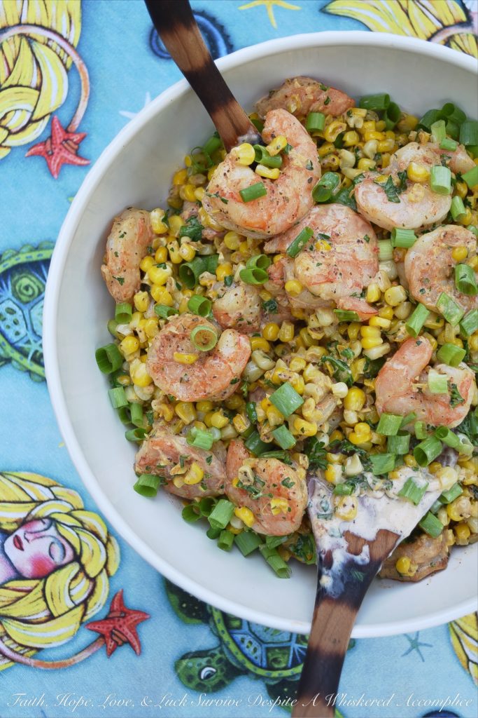 Shrimp & Corn Salad with Chesapeake Seasoning - This summer side salad has it all going on. There's shrimp, roasted corn, and most importantly Chesapeake Seasoning, a homemade less salty version of Old Bay Seasoning. Whether served warm or cold, this is one summer side dish that your friends are going to want to dive right on into.