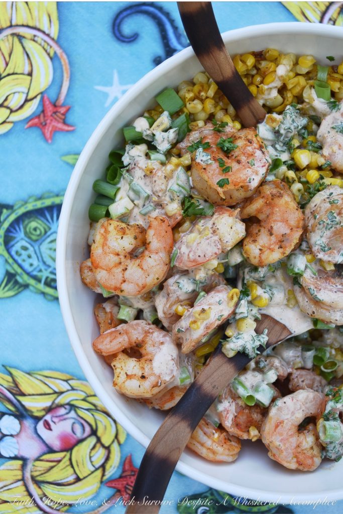 Shrimp & Corn Salad with Chesapeake Seasoning - This summer side salad has it all going on. There's shrimp, roasted corn, and most importantly Chesapeake Seasoning, a homemade less salty version of Old Bay Seasoning. Whether served warm or cold, this is one summer side dish that your friends are going to want to dive right on into.