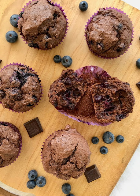 Double Chocolate Blueberry Muffins - Savory Moments - Welcome to Friday! Friday! Friday! Favorites! Each Friday we'll be sharing our favorite recipes of the week from other fabulous food bloggers, so make sure to visit and see what tasty over-the-top dishes we're most excited about.