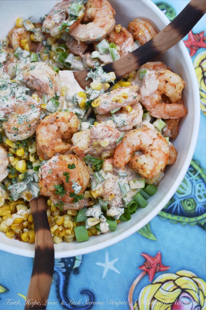 Shrimp & Corn Salad with Chesapeake Seasoning - This summer side salad has it all going on. There's shrimp, roasted corn, and most importantly Chesapeake Seasoning, a homemade less salty version of Old Bay Seasoning. Whether served warm or cold, this is one summer side dish that your friends are going to want to dive right on into.