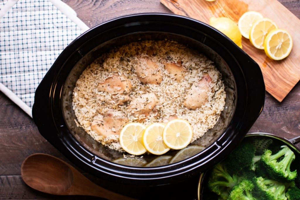 Slow Cooker Lemon Pepper Chicken with Rice - The Magical Slow Cooker - Welcome to Friday! Friday! Friday! Favorites! Each Friday we'll be sharing our favorite recipes of the week from other fabulous food bloggers, so make sure to visit and see what tasty over-the-top dishes we're most excited about.