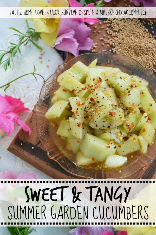 Sweet & Tangy Summer Garden Cucumbers - Don't let all of those fresh garden cucumbers go to waste this summer. Instead, peel and deseed them before marinating them in a sweet and tangy sauce for a day or so. You'll have a cool, refreshing, and flavorful vegetable side dish that your entire family will go absolutely crazy for on a hot steamy day.