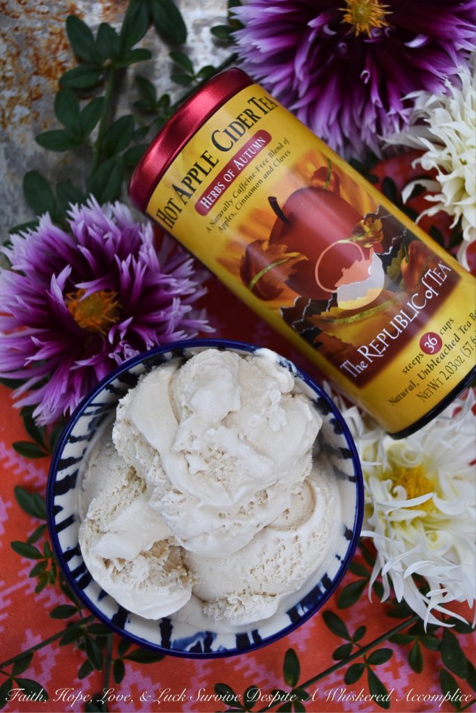Buttery Apple Cider Tea-Infused Ice Cream - This tea-infused ice cream is one seriously amazing, buttery, frozen, hot apple cider, sweet, dreamy experience. Just imagine hot apple cider tea with a touch of butter, the perfect sweetness, and a whole lot of cream. Now imagine it frozen. I guarantee you won't be able to put your spoon down. You may even find yourself licking the bowl.