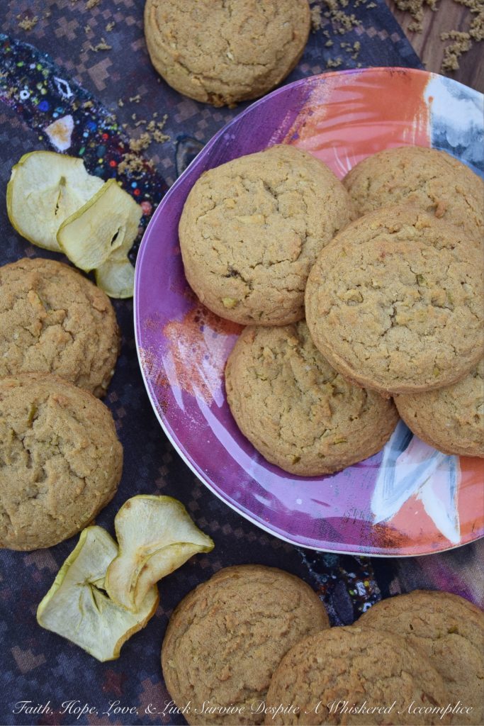 Chewy Brown Sugar Apple Chip Cookies - These extra-large apple-flavored cookies are the perfect blend of sweetness and chewiness, thanks to the brown sugar and finely crushed apple chips which they contain. The only problem with these sweet chewy cookies is that they are almost too good to resist.