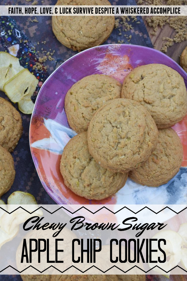 Chewy Brown Sugar Apple Chip Cookies - These extra-large apple-flavored cookies are the perfect blend of sweetness and chewiness, thanks to the brown sugar and finely crushed apple chips which they contain. The only problem with these sweet chewy cookies is that they are almost too good to resist.