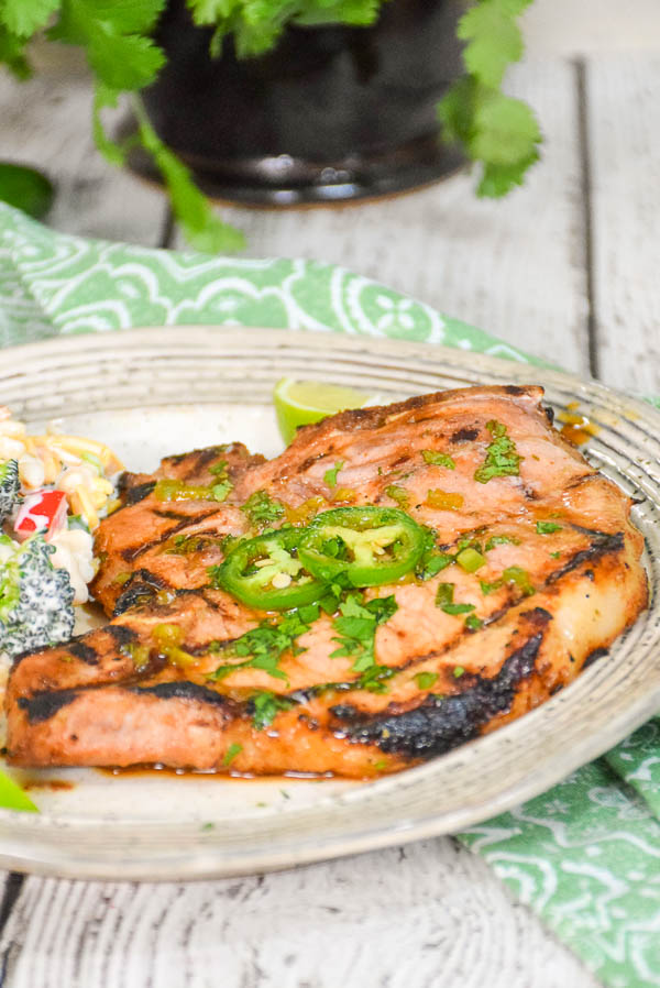 Cilantro Lime Grilled Pork Chops - Grumpy's - Welcome to Friday! Friday! Friday! Favorites! Each Friday we'll be sharing our favorite recipes of the week from other fabulous food bloggers, so make sure to visit and see what tasty over-the-top dishes we're most excited about.