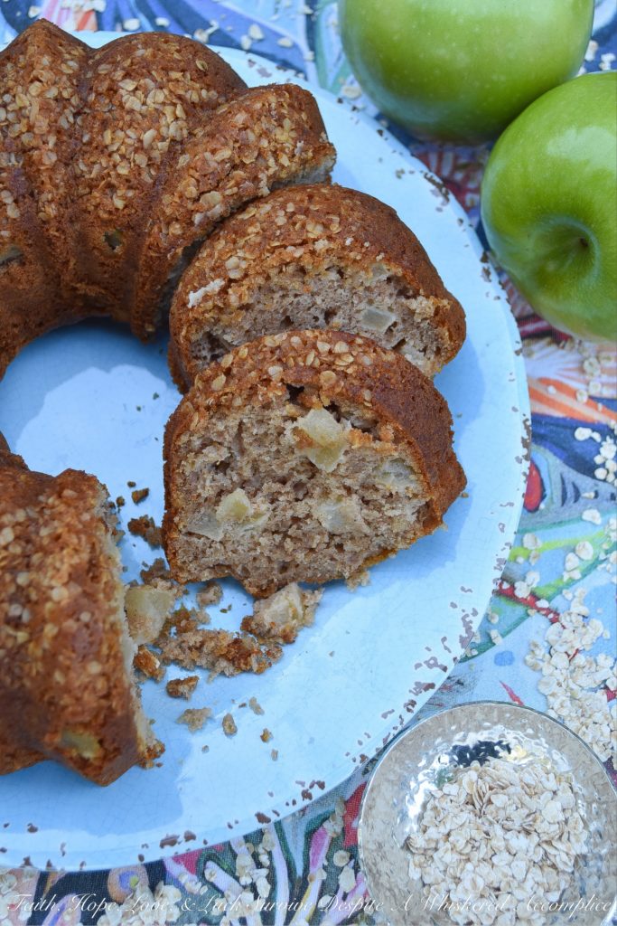 Oatmeal Apple Spice Bundt Cake (Cake Mix) - This autumn spiced apple bundt cake uses a spice cake mix as its base, for those of you who are looking to save time yet still bake a delicious cake. With its sweet crunchy oatmeal topping and moist apple-filled cake texture, this delightful cake is sure to become a huge hit, whether you serve it for breakfast, brunch, or dessert.