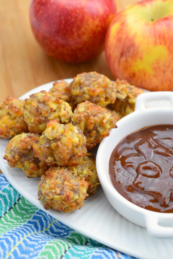 Savory Apple Sausage Balls - Who Needs A Cape? - Welcome to Friday! Friday! Friday! Favorites! Each Friday we'll be sharing our favorite recipes of the week from other fabulous food bloggers, so make sure to visit and see what tasty over-the-top dishes we're most excited about.